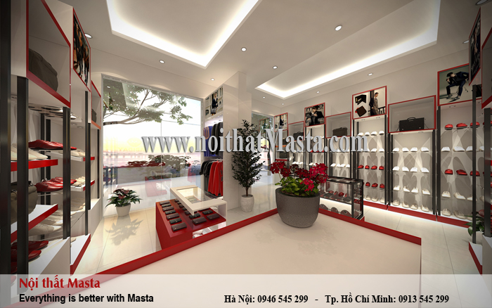 thiết kế shop thời trang nam chị Thuận Thái Bình